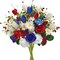 4PCS Flower Bouquet for 4th of July Independence Day Grave Home Table Decoration
